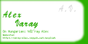 alex varay business card